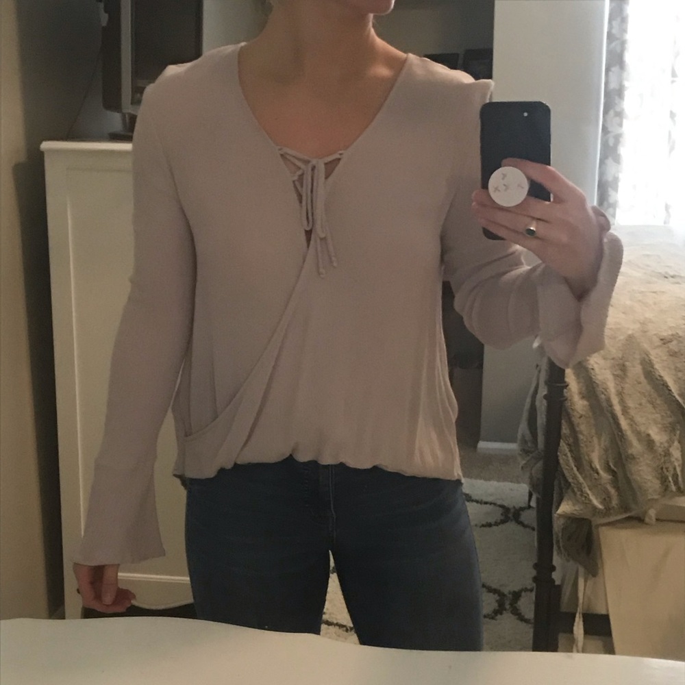 Lavender wrap top